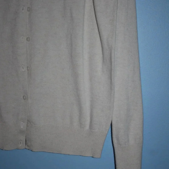 LOFT Outlet Large Women's Off-White Button Up Cardigan 100% Cotton - Picture 6 of 14